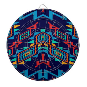 Distorted shapes abstract design dartboard