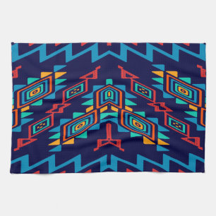 Distorted shapes abstract design kitchen towel