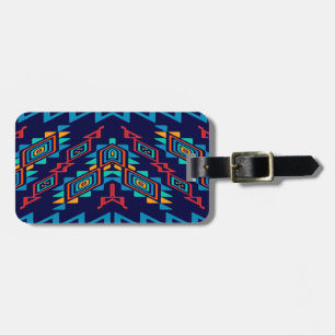 Distorted shapes abstract design luggage tag