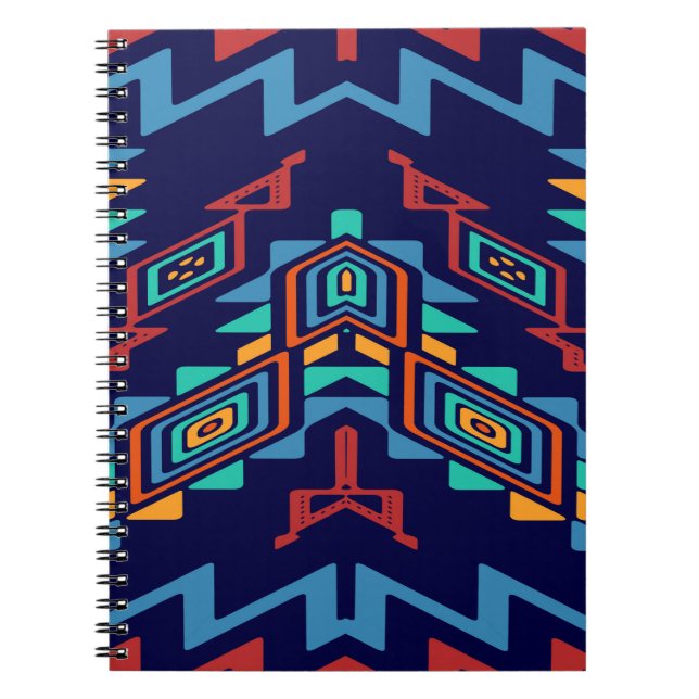 Distorted shapes abstract design notebook (Front)