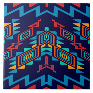 Distorted shapes abstract design tile