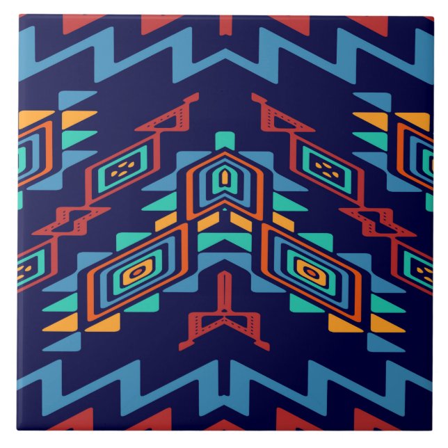 Distorted shapes abstract design tile (Front)