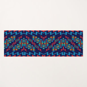 Distorted shapes abstract design yoga mat