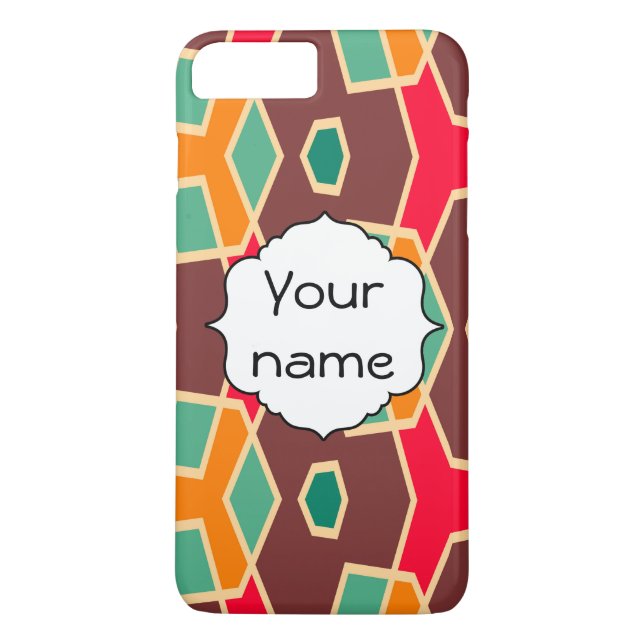 Distorted shapes in retro colours pattern Case-Mate iPhone case (Back)