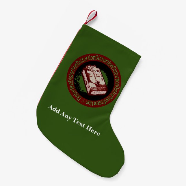 Distortion Pedal Red, Christmas Colours Small Christmas Stocking (Front (Hanging))