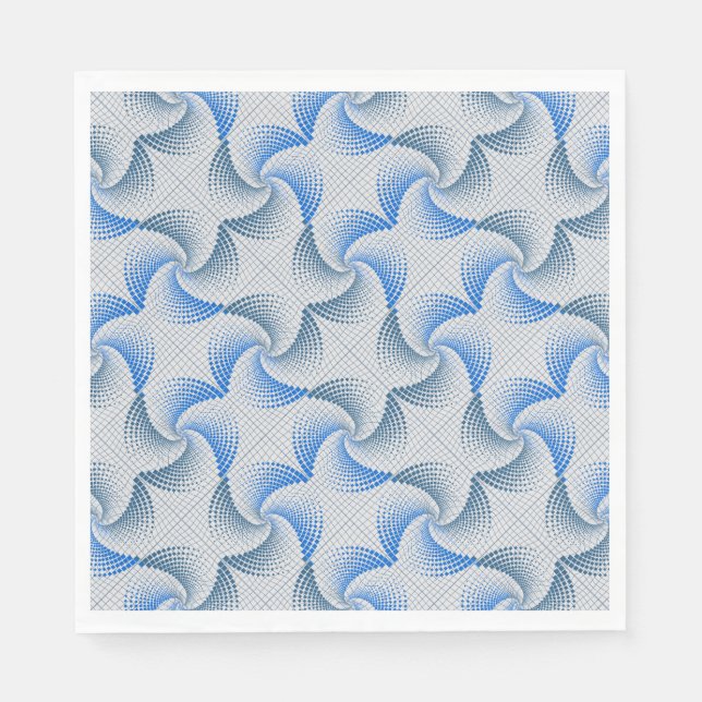 Distortion Twist pattern offwhite BG Napkin (Front)