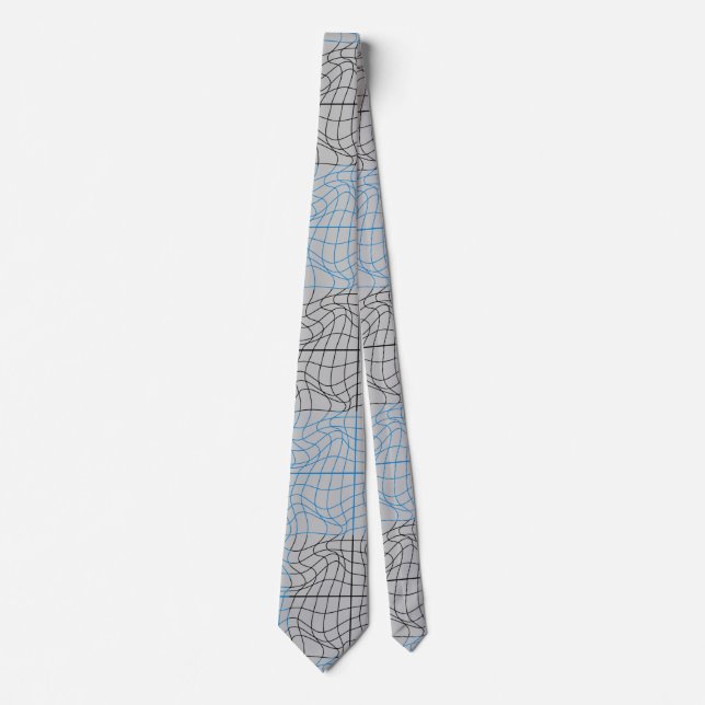 Distortion Wireframe 10 BBK.W OffWhite BG Tie (Front)