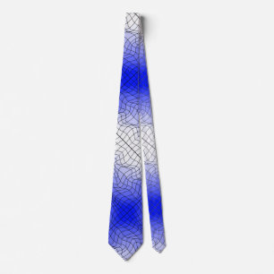Distortion Wireframe.C01.GBluex4.Black Lines Tie