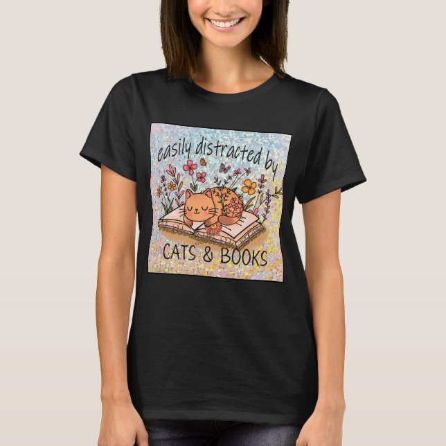 Distracted by Cats & Books, Kitten on top of Books (Front)