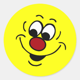 Distracted Face Grumpey Classic Round Sticker