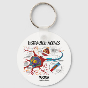 Distracted Nerves Inside (Synapse) Keychain