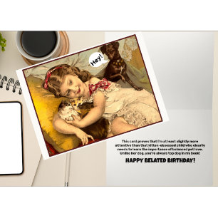 Distraction persistante Carte d'anniversaire retar