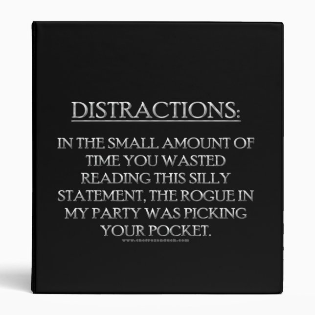 Distractions Binder (Front)