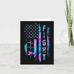 Distress American Flag Fight Suicide Prevention Aw Card