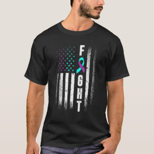 Distress American Flag Fight Suicide Prevention Aw T-Shirt
