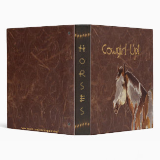 Distress Leather Print TBAward Horse Avery Binder