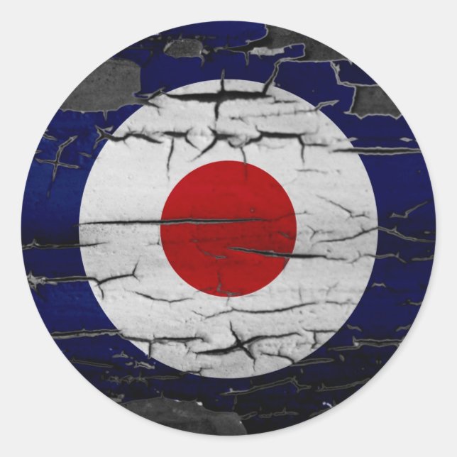 Distress Mod Target Symbol Classic Round Sticker (Front)