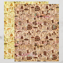 Distress style mushroom scrapbook paper