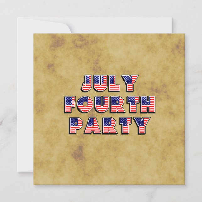 Distressé le 4 juillet, Invitation du Parti de l'I (Devant)