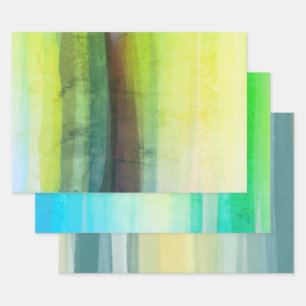 Distressed abstract painting multi-colour variety wrapping paper sheet