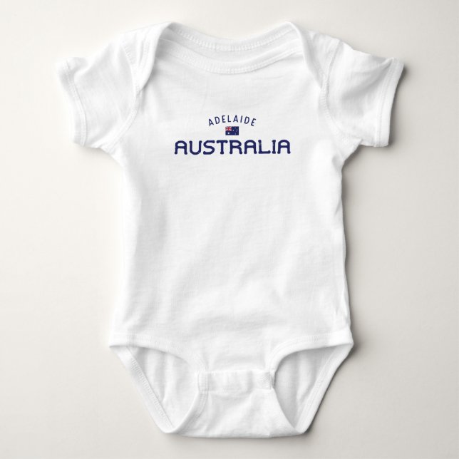 Distressed Adelaide Australia Baby Bodysuit (Front)
