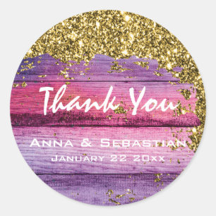 *~* Distressed Aged Wood AP49 Glitter Generic Classic Round Sticker