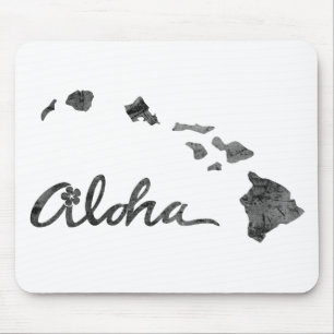 Distressed Aloha Island Mouse Pad