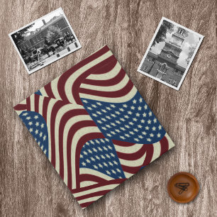 Distressed American Flag Binder