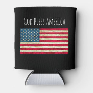 Distressed American Flag Can or Bottle Cooler