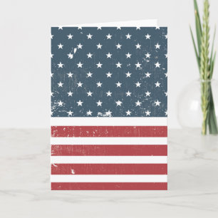 distressed american flag card