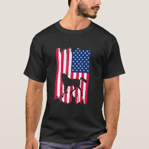 Distressed American Flag Horse T-Shirt
