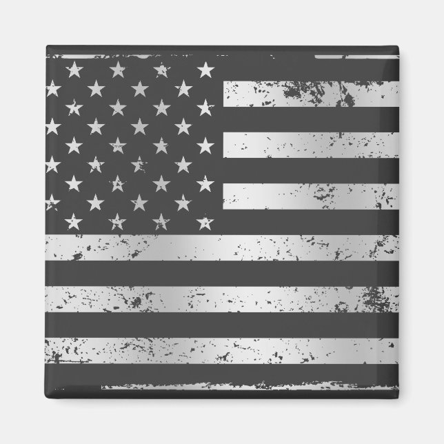 Distressed American Flag II Magnet (Front)