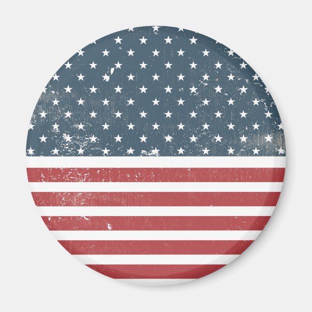 distressed american flag magnet (Front)