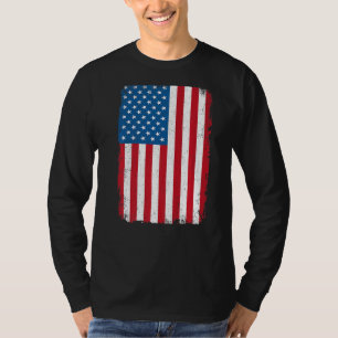 Distressed American Flag Patriotic America Us 4th T-Shirt