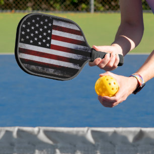 Distressed American Flag  Pickleball Paddle