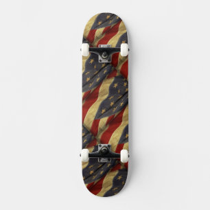 Distressed American Flag Skateboard
