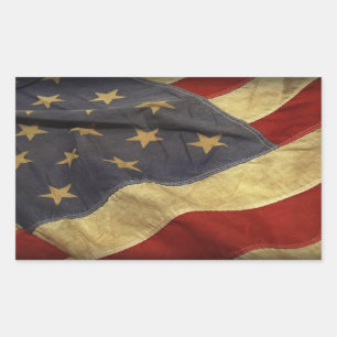 Distressed American Flag Sticker