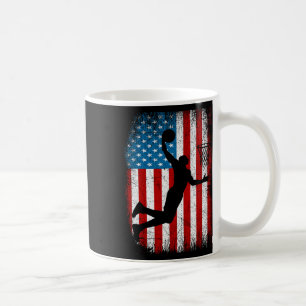 Distressed American Flag Vintage Bysketbyll 4th Of Coffee Mug