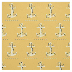 Distressed Anchor Yellow DADB Fabric