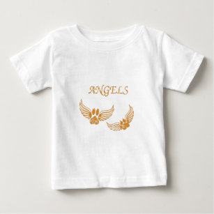 Distressed Angel Pet Paws Baby T-Shirt