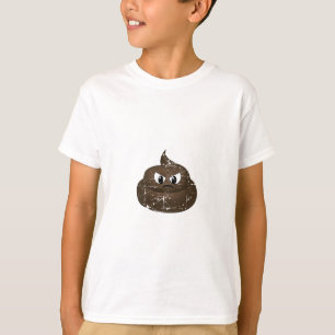 Distressed Angry Cartoon Poop T-Shirt