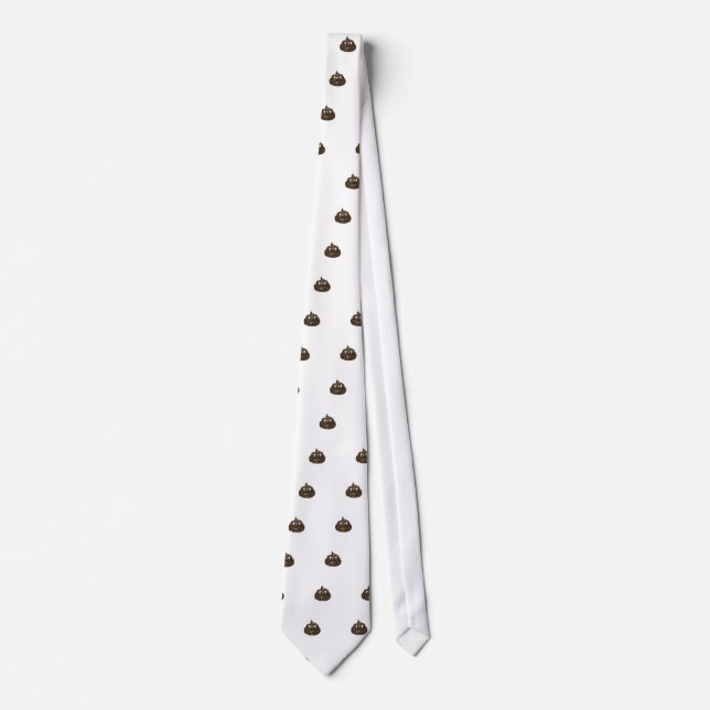 Distressed Angry Cartoon Poop Tie (Front)