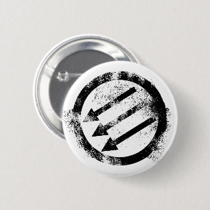 Distressed Anti-Fascist Iron Front 2 Inch Round Button