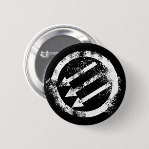 Distressed Anti-Fascist Iron Front 2 Inch Round Button