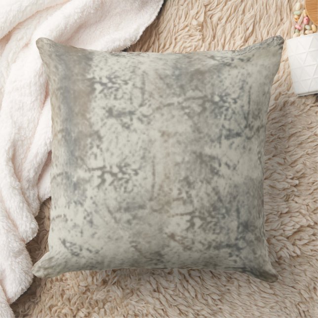 Distressed  Antiqued Grey Rustic Home Decor Throw Pillow (Blanket)