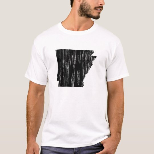 Distressed Arkansas State Outline T-Shirt