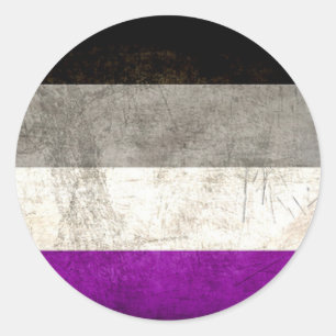 Distressed Asexual Pride Stickers