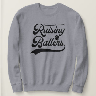 Distressed Baseball Season Mom Graphic Sweatshirt