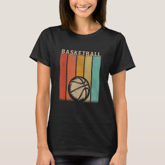 Distressed Basketball Men Women Cute Basketball R T-Shirt