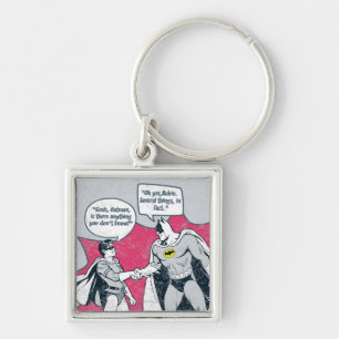 Distressed Batman And Robin Handshake Keychain